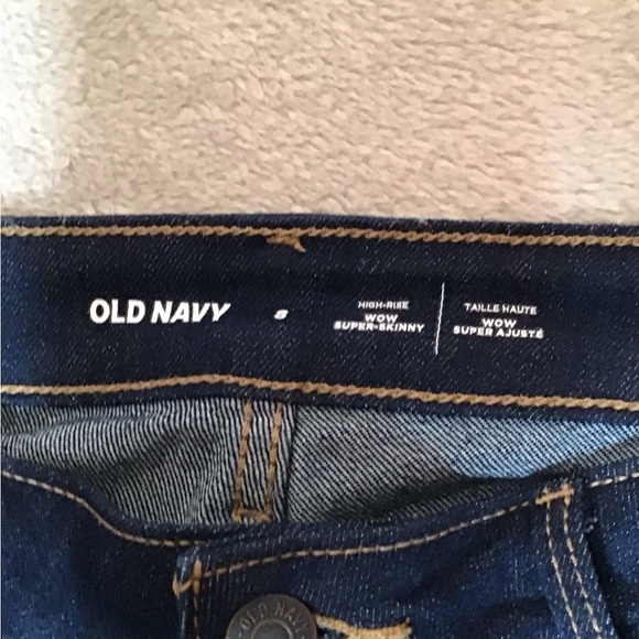 Old Navy Women's Dark Blue Jeans High Rise Wow Super Skinny Size US8 - Picture 13 of 14
